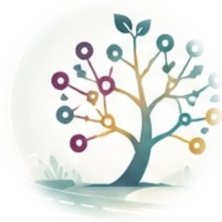 A tree of colorful connected nodes